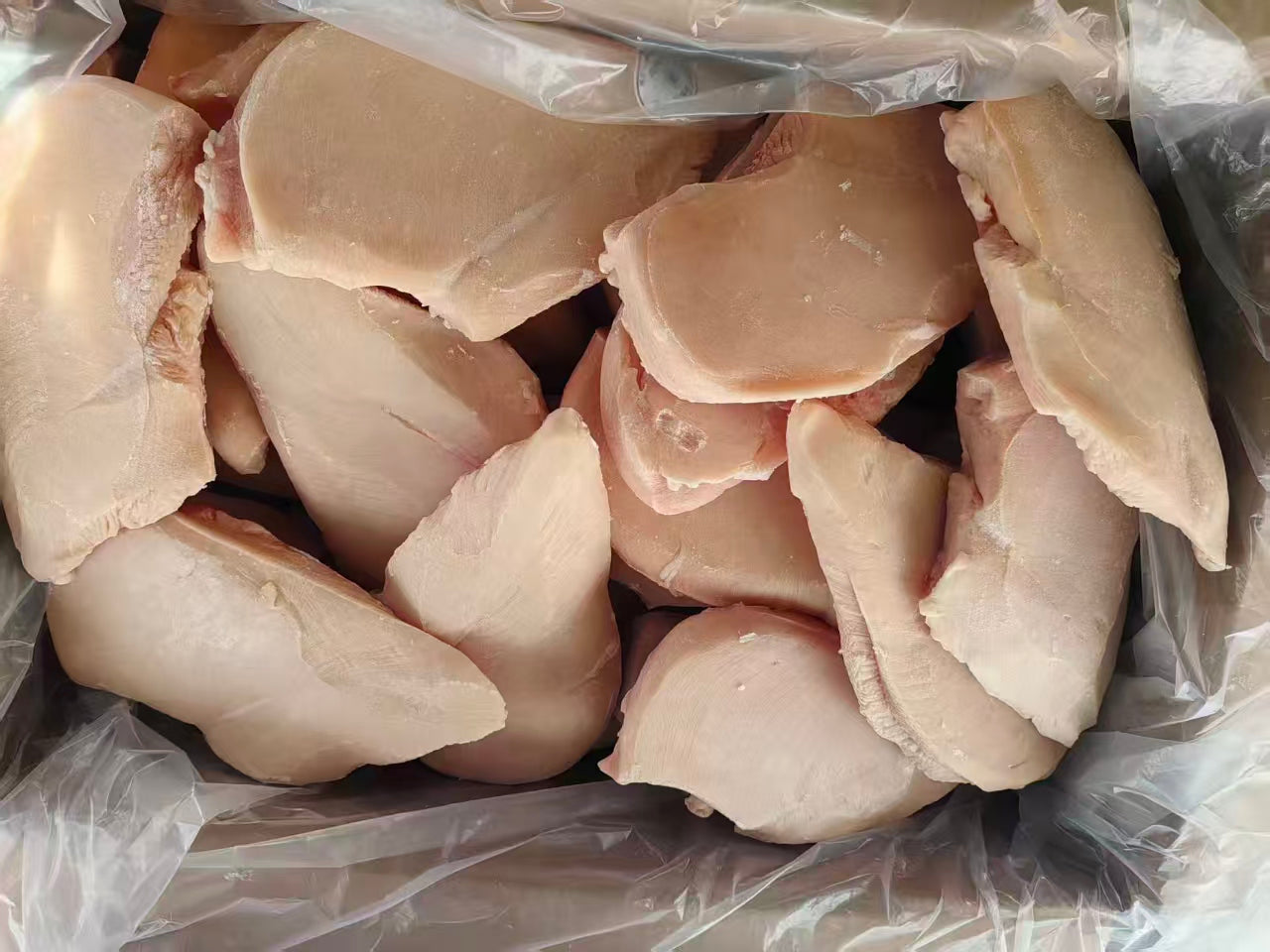 Frozen Chicken Breast, Boneless, Skin On